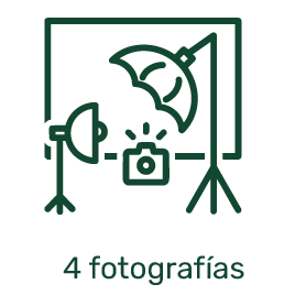 4 fotografías tamaño credencial a color en papel mate adhesivo, tamaño 35x45 mm y 21 mm del nacimiento del pelo a la barbilla, camisa blanca, sin retoque, sin barba, patilla recortada, sin lentes, sin piercing o colguijes, frente y orejas despejadas. Las fotografías deben ser de estudio fotográfico